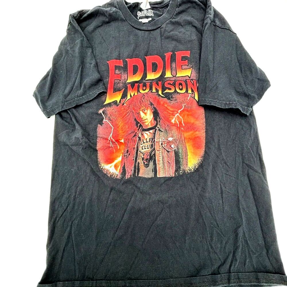 Men's Netflix Stranger Things 4 Eddie Munson Portrait T-Shirt, Size S